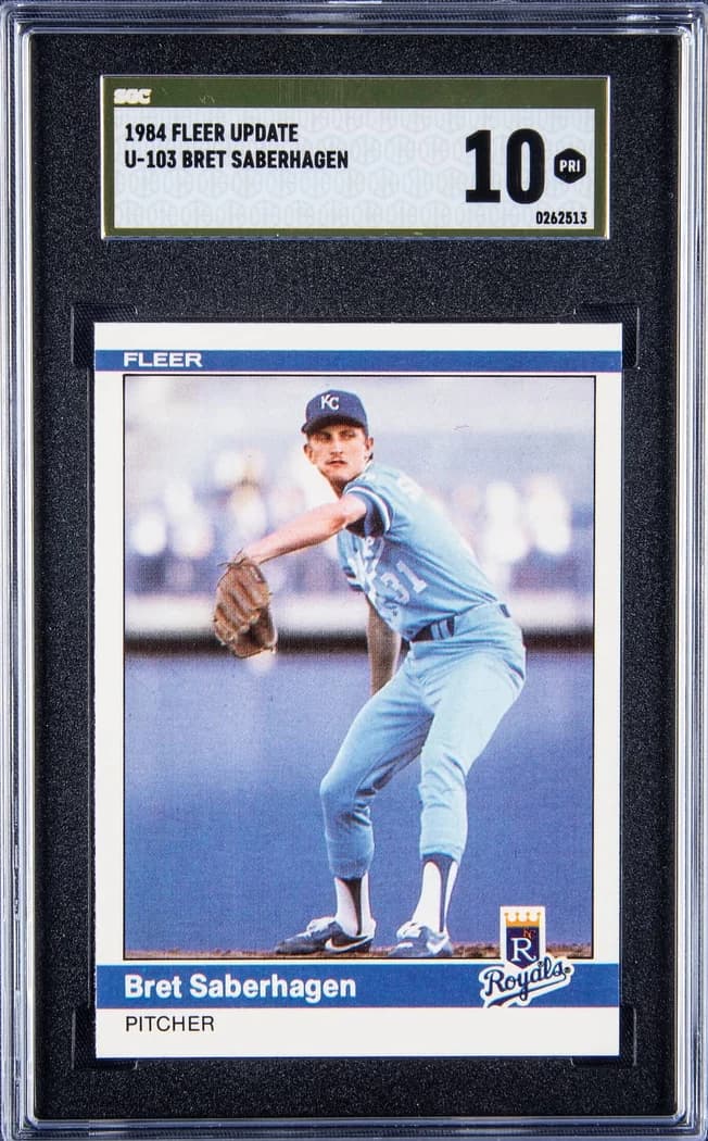 1984 Fleer Update Bret Saberhagen #U-103 card front