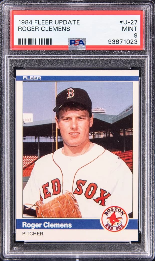 1984 Fleer Update Roger Clemens #U-27 card front