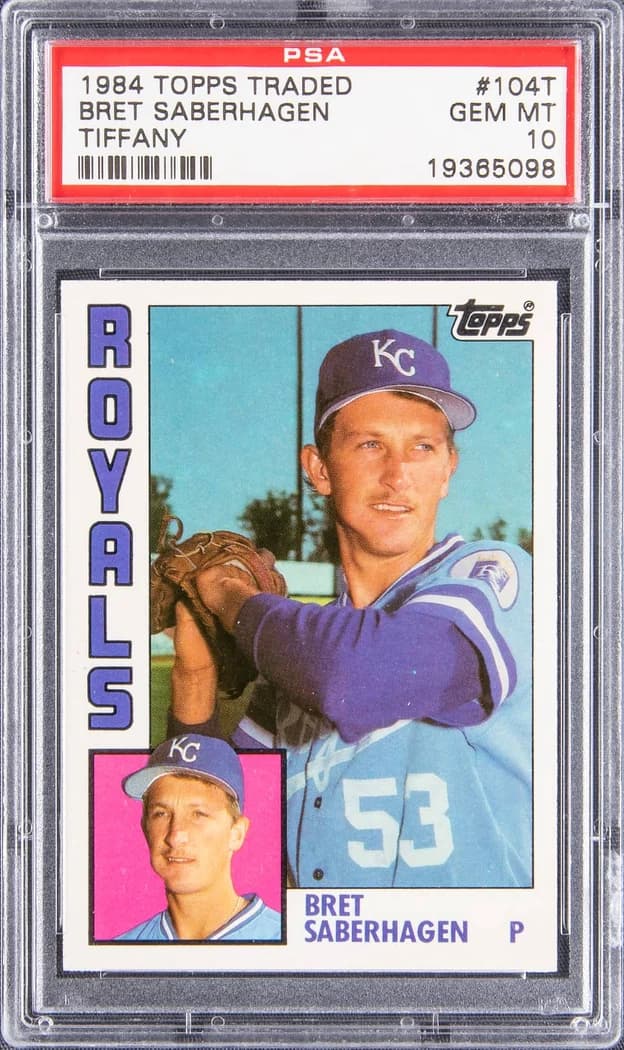 1984 Topps Traded Tiffany Bret Saberhagen #104T card front