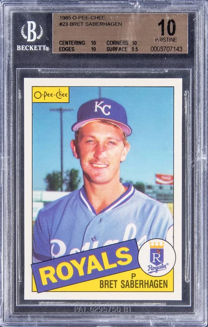 1985 O-Pee-Chee Bret Saberhagen #23 card front