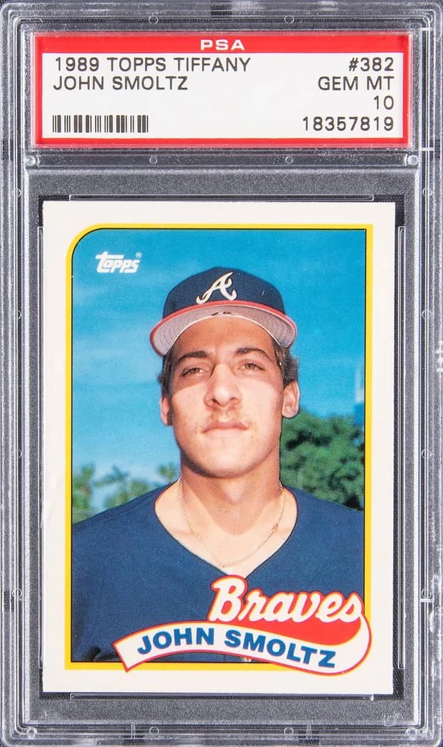 1989 Topps Tiffany John Smoltz #382 card front