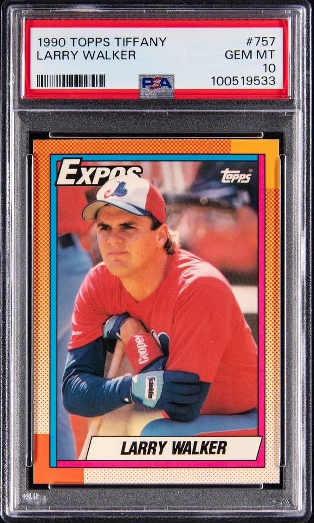 1990 Topps Tiffany Larry Walker #757 card front