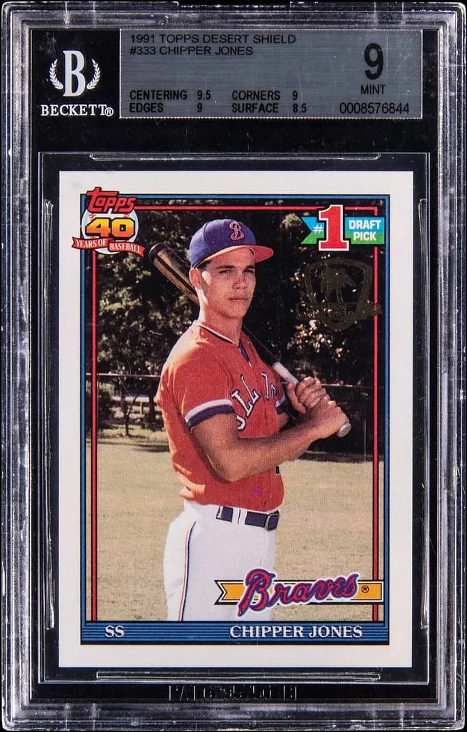 1991 Topps Desert Shield Chipper Jones #333 card front