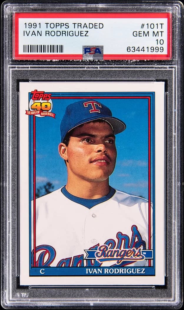 1991 Topps Traded Iván Rodríguez #101T card front