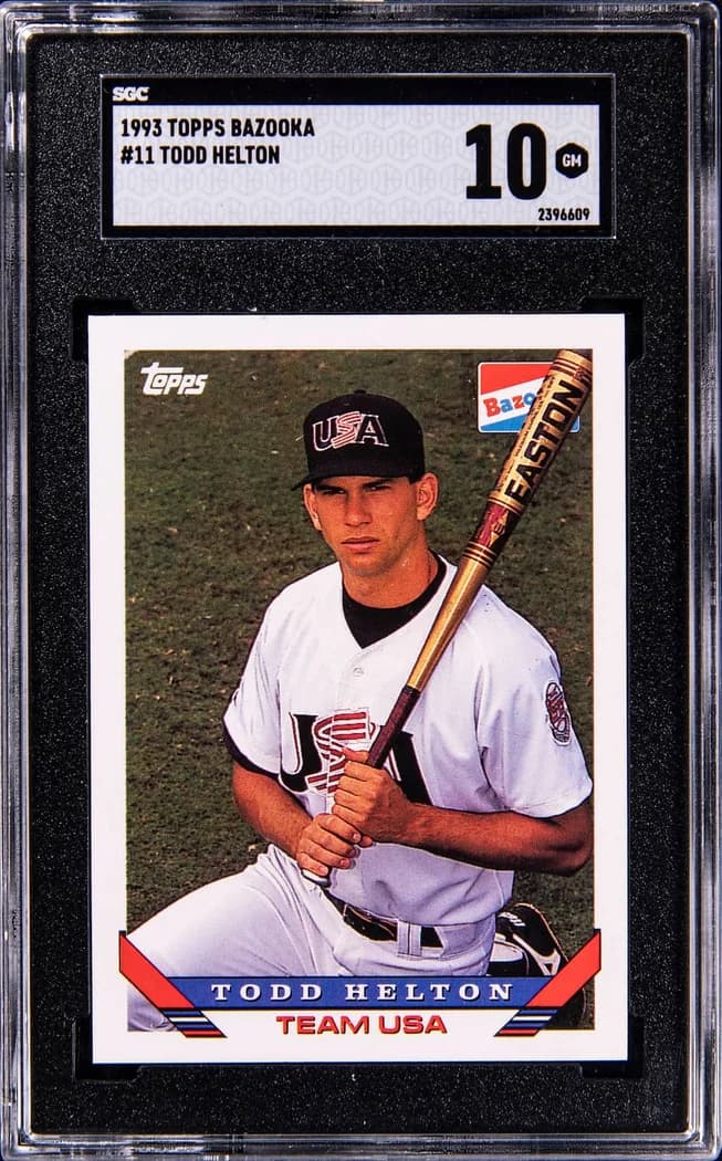 1993 Topps Bazooka Todd Helton #11 card front