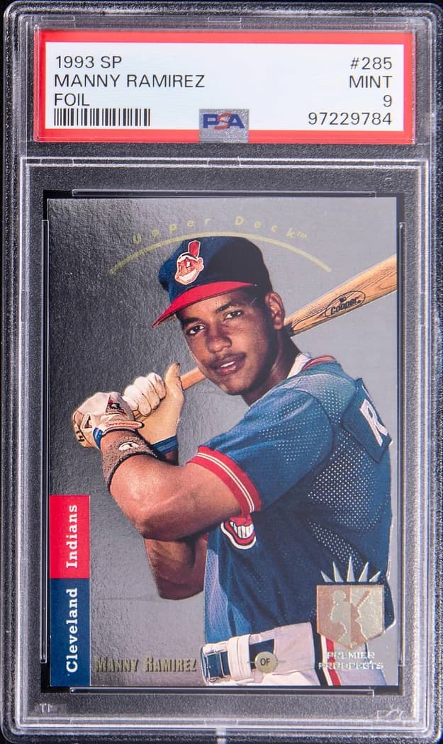 1993 Upper Deck SP Premier Prospects Foil Manny Ramírez #285 card front
