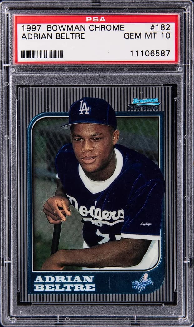 1997 Bowman Chrome Adrian Beltré #182 card front