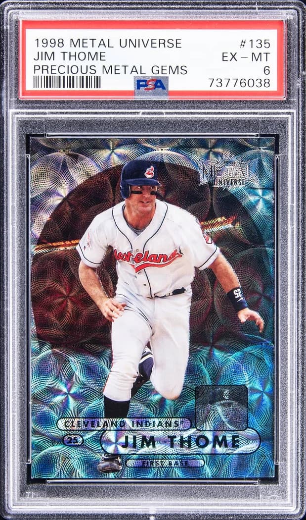 1998 Metal Universe Precious Metal Gems Jim Thome #135 card front