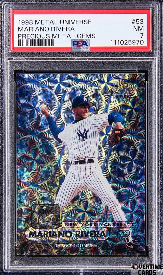 1998 SkyBox Metal Universe Precious Metal Gems Mariano Rivera #53 card front