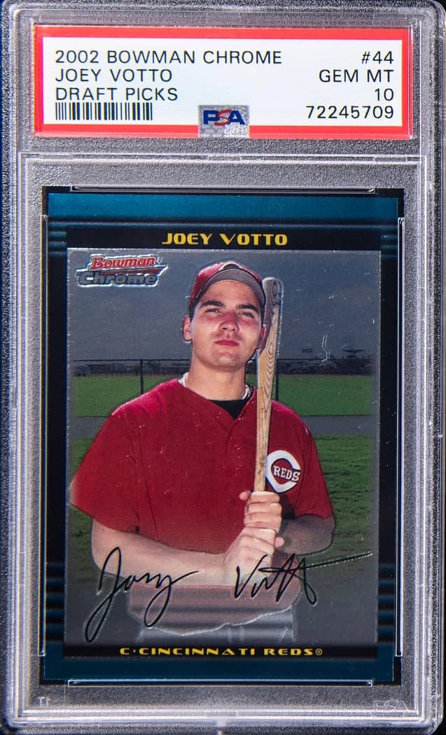 2002 Bowman Chrome Draft Picks Joey Votto #BDP44 card front