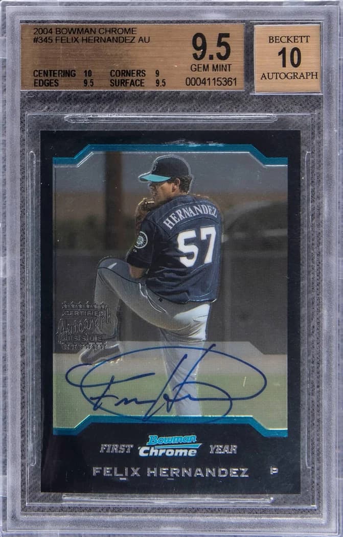 2004 Bowman Chrome Félix Hernández #345 card front