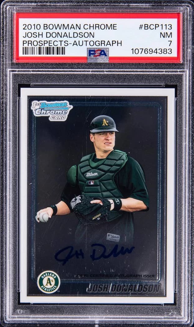 2010 Bowman Chrome Prospects Autographs Josh Donaldson #BCP113 card front