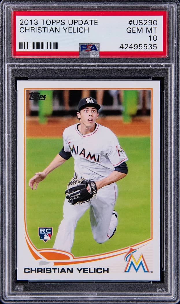 2013 Topps Update Christian Yelich #US290 card front