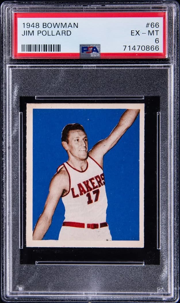 1948 Bowman Jim Pollard #66 card front