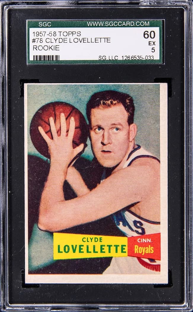 1957-58 Topps Clyde Lovellette #78 card front
