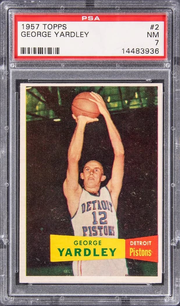 1957-58 Topps George Yardley #2 card front