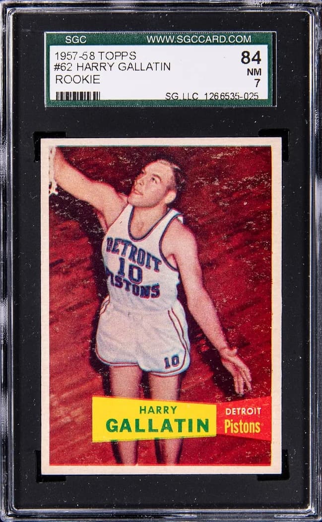 1957-58 Topps Harry Gallatin #62 card front