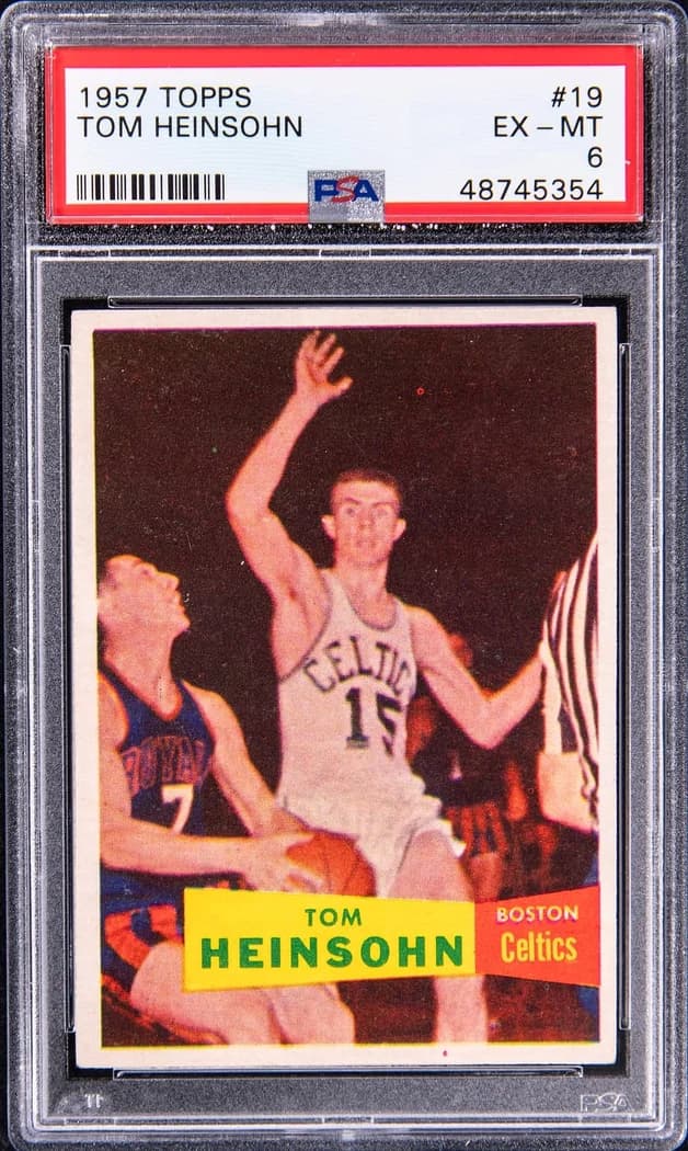 1957-58 Topps Tom Heinsohn #19 card front