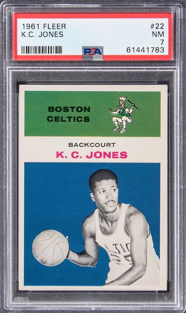 1961-62 Fleer K.C. Jones #22 card front
