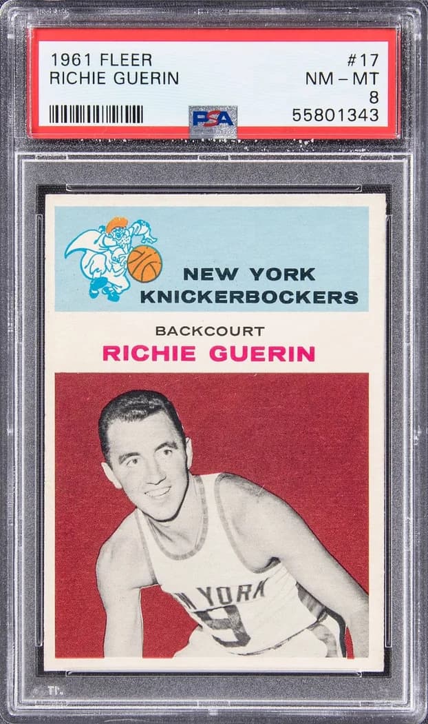 1961-62 Fleer Richie Guerin #17 card front