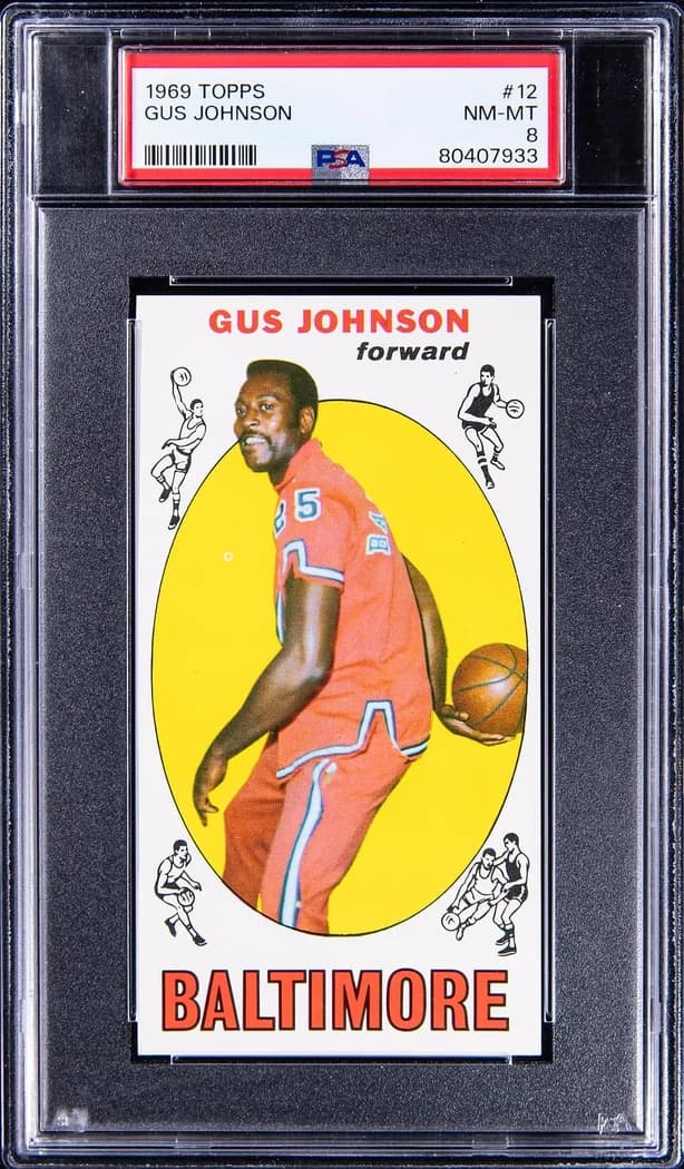 1969-70 Topps Gus Johnson #12 card front