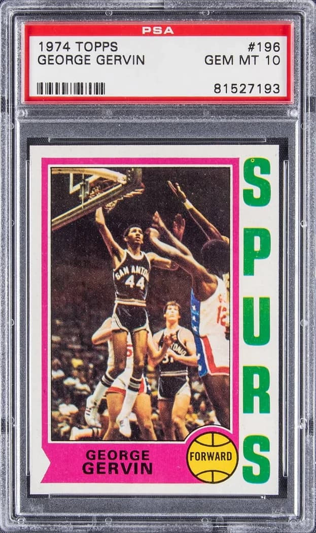 1974-75 Topps George Gervin #196 card front