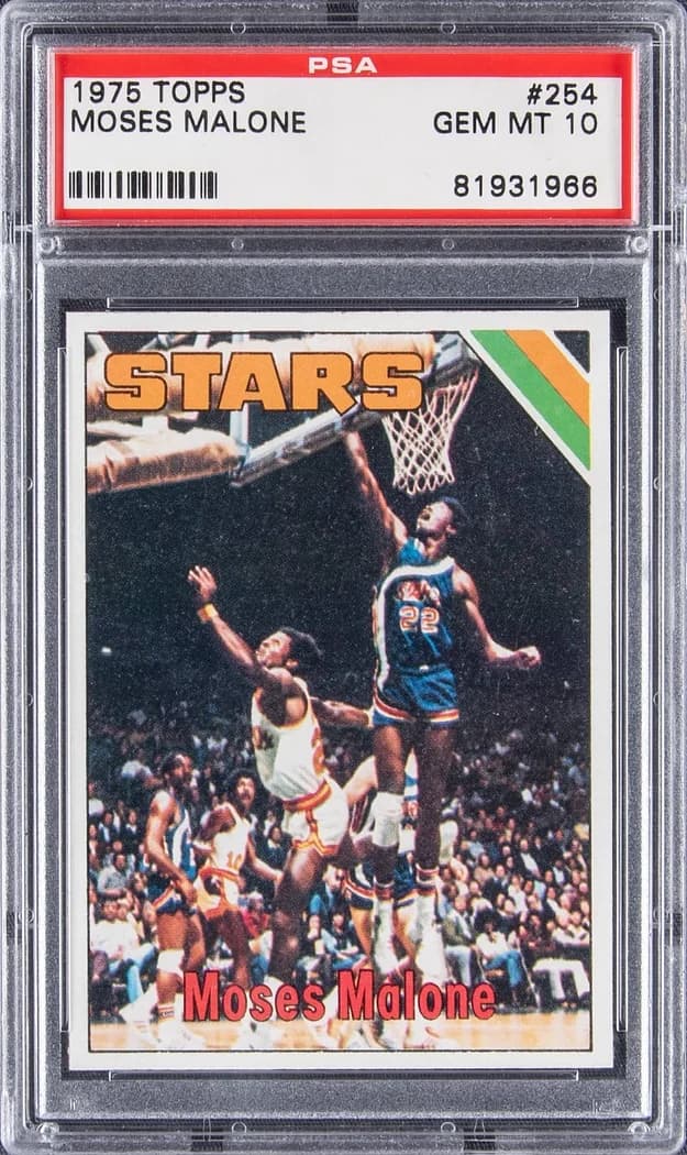 1975-76 Topps Moses Malone #254 card front