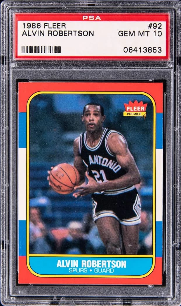 1986-87 Fleer Alvin Robertson #92 card front