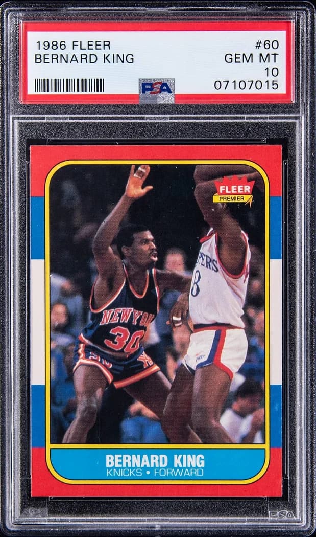 1986-87 Fleer Bernard King #60 card front