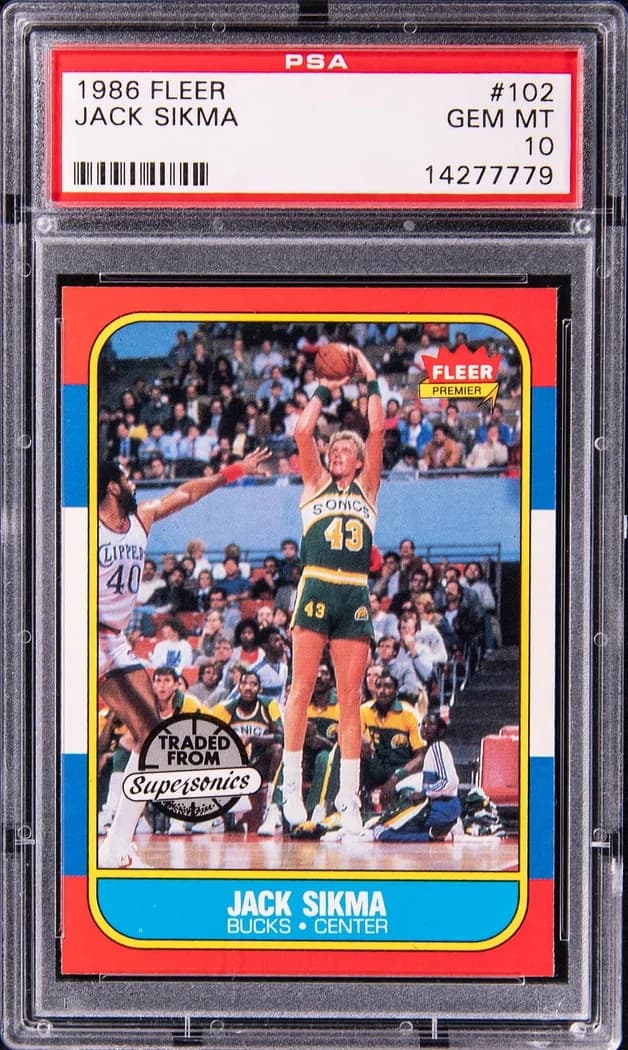 1986-87 Fleer Jack Sikma #102 card front