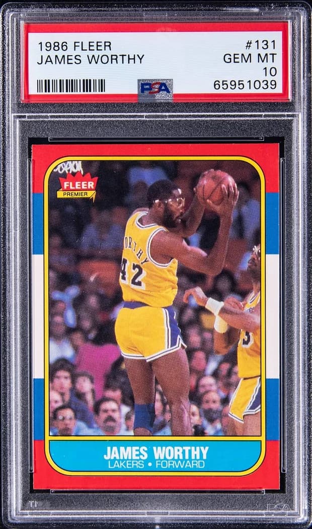 1986-87 Fleer James Worthy #131 card front