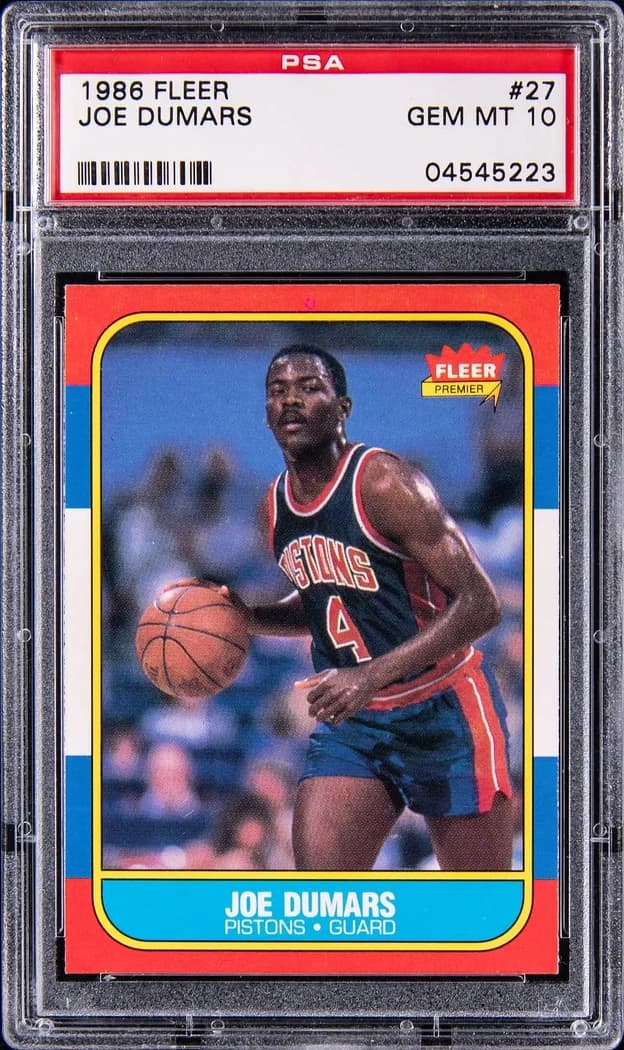 1986-87 Fleer Joe Dumars #27 card front