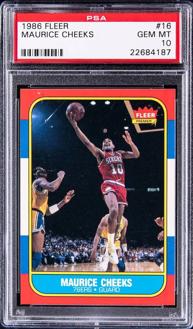 1986-87 Fleer Maurice Cheeks #16 card front