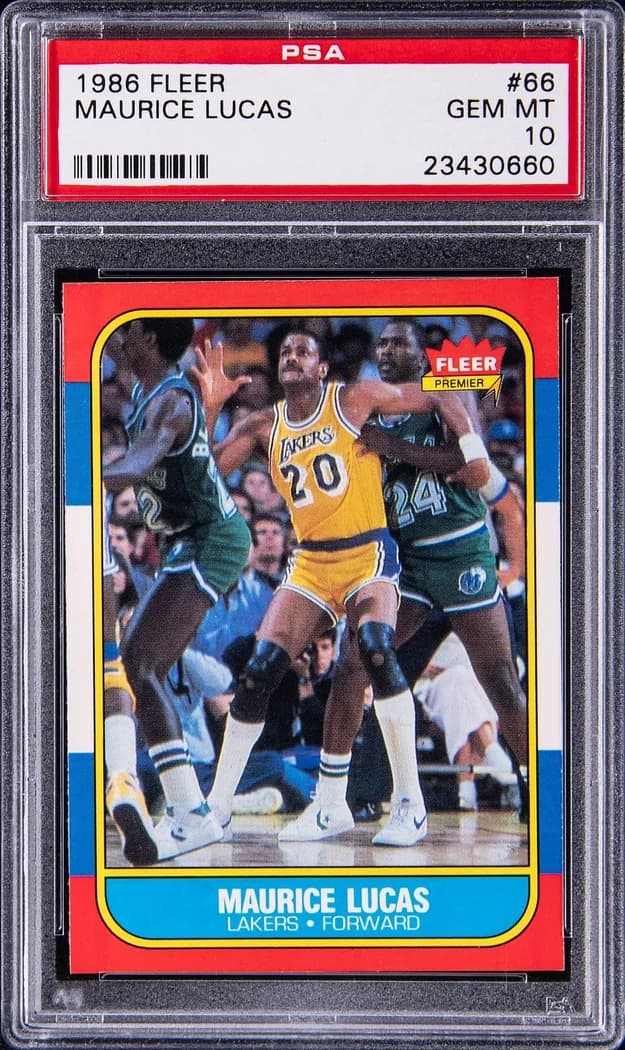 1986-87 Fleer Maurice Lucas #66 card front