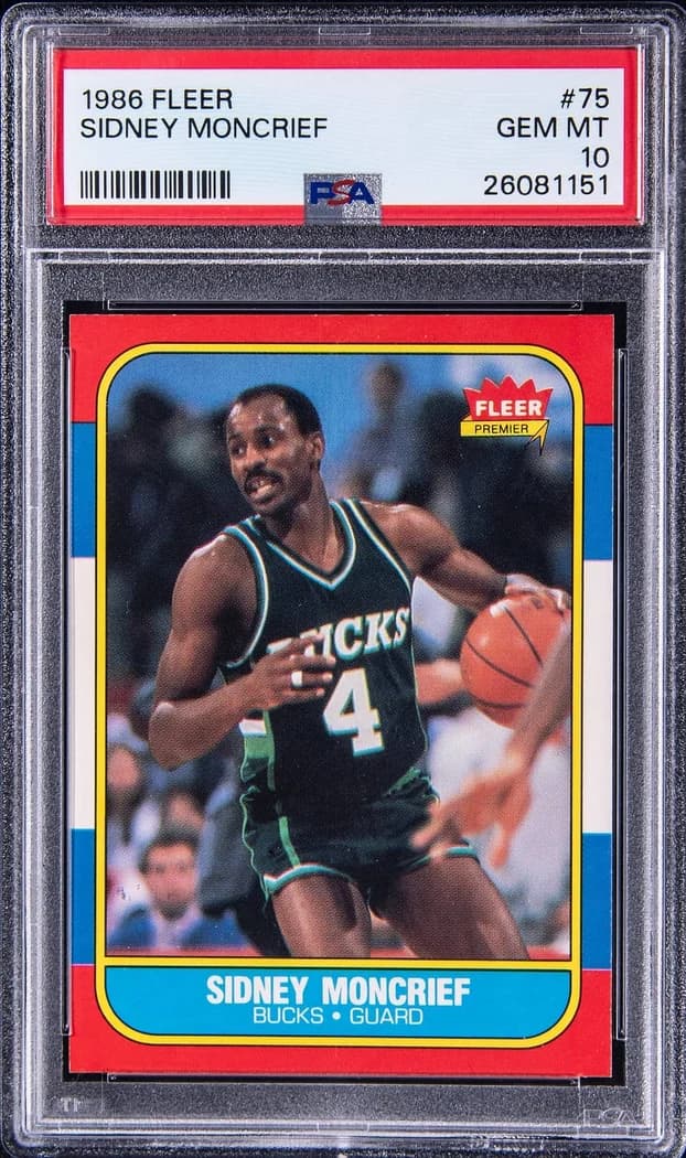 1986-87 Fleer Sidney Moncrief #75 card front