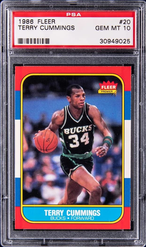 1986-87 Fleer Terry Cummings #20 card front