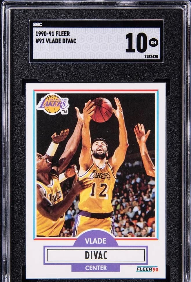1990-91 Fleer Vlade Divac #91 card front