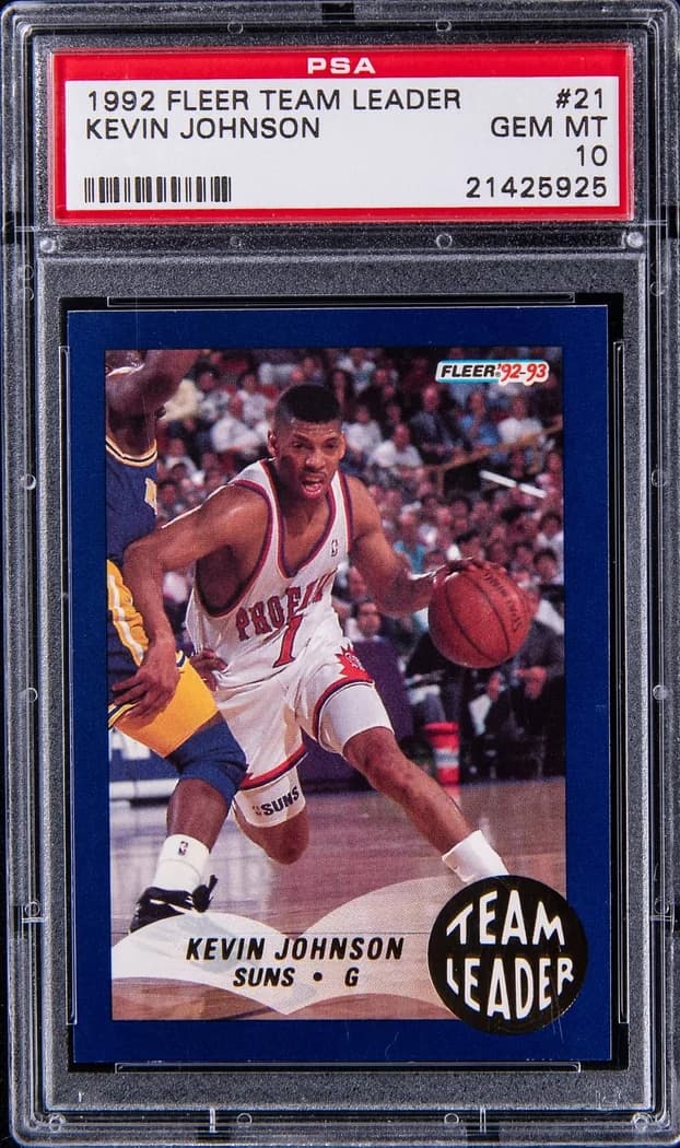 1992-93 Fleer Team Leader Kevin Johnson #21 card front