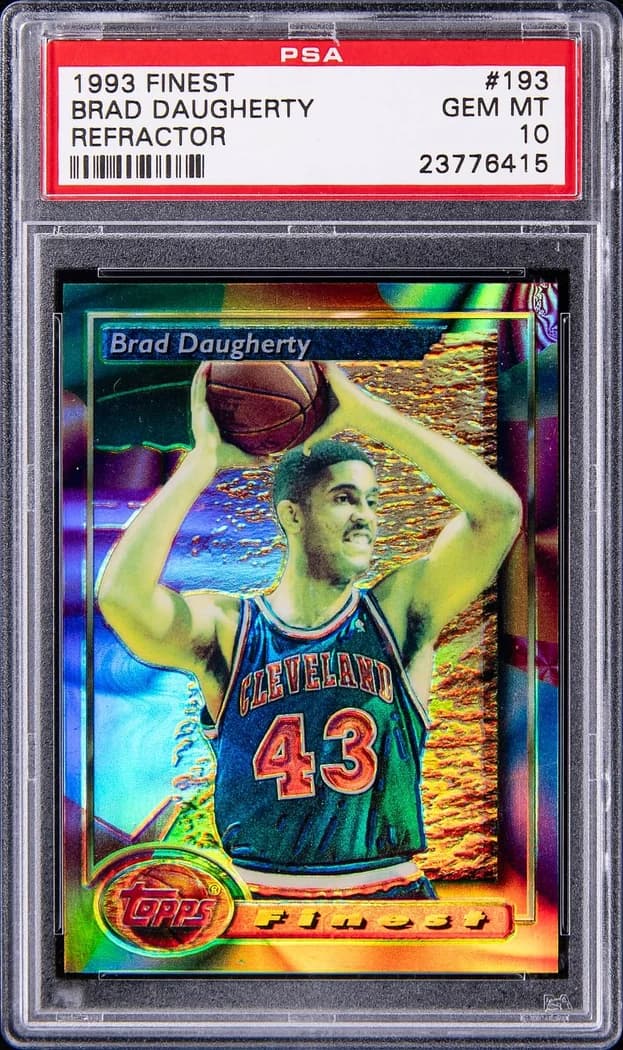 1993-94 Topps Finest Refractor Brad Daugherty #193 card front