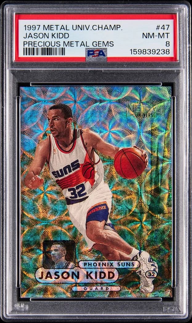1997-98 SkyBox Metal Universe Championship Precious Metal Gems Jason Kidd #47 /50 card front