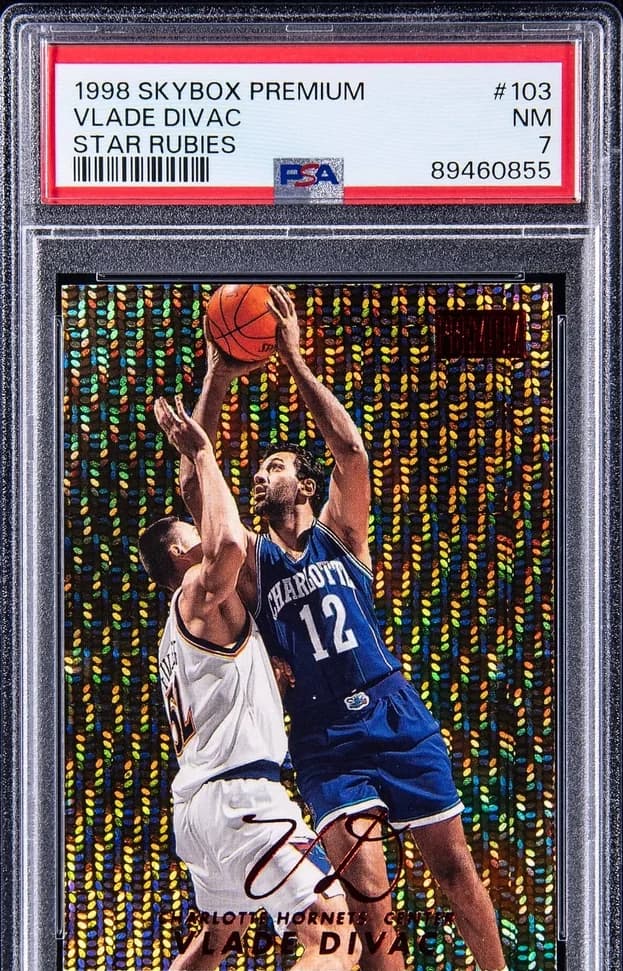 1998-99 SkyBox Premium Star Rubies Vlade Divac #103 /50 card front