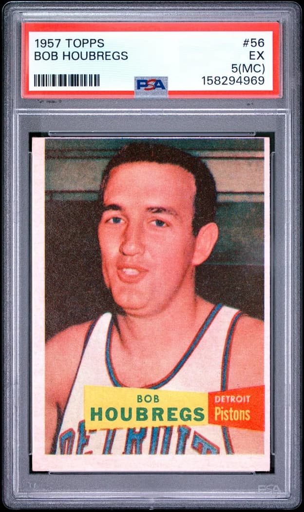 1957-58 Topps Bob Houbregs #56 card front
