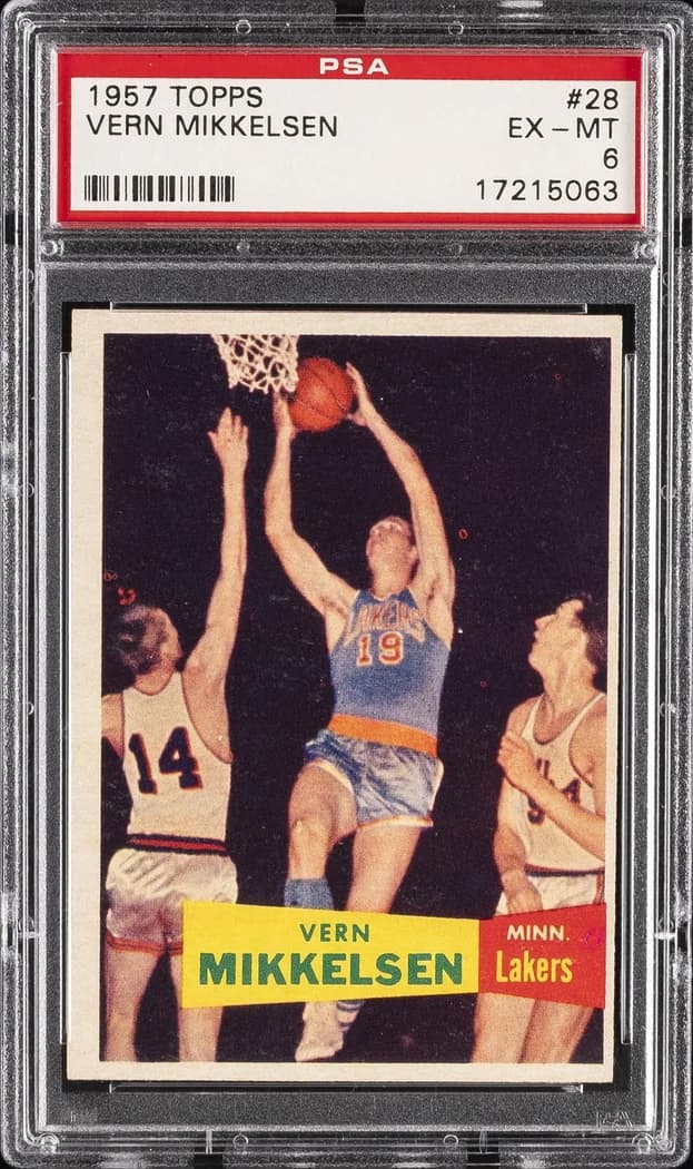 1957-58 Topps Vern Mikkelsen #28 card front