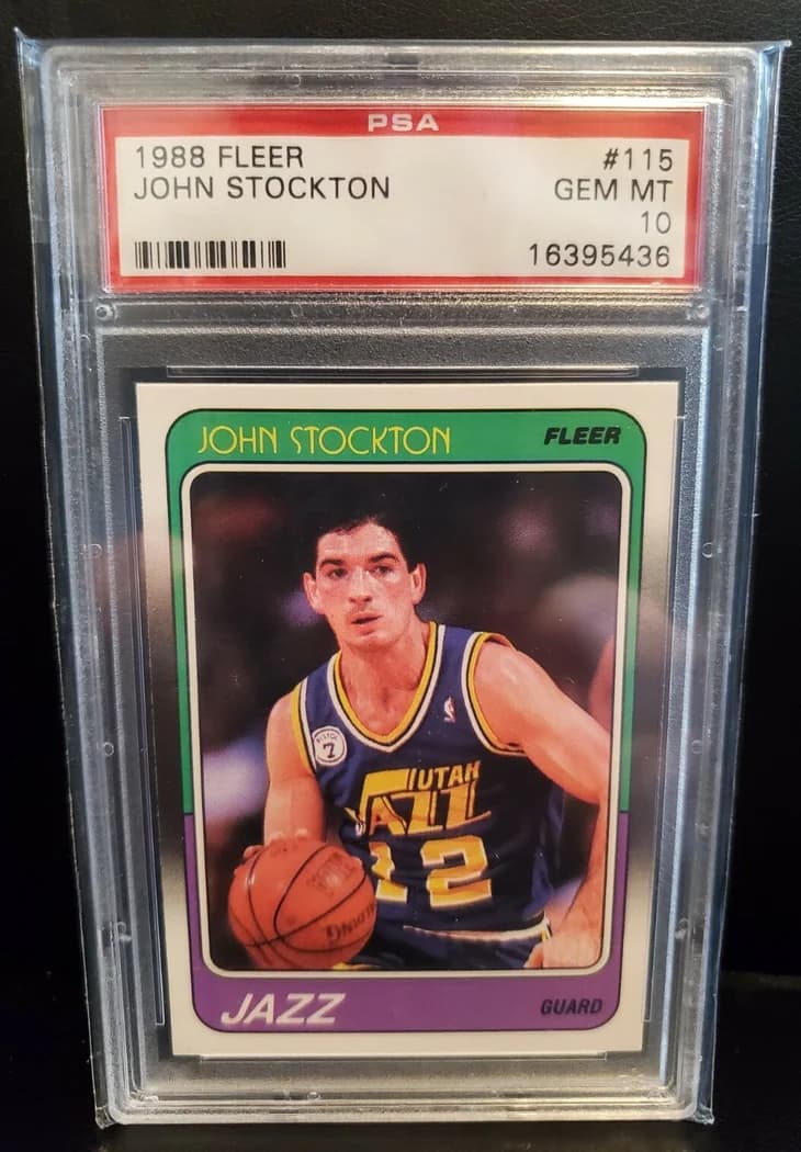 1988-89 Fleer John Stockton #115 card front
