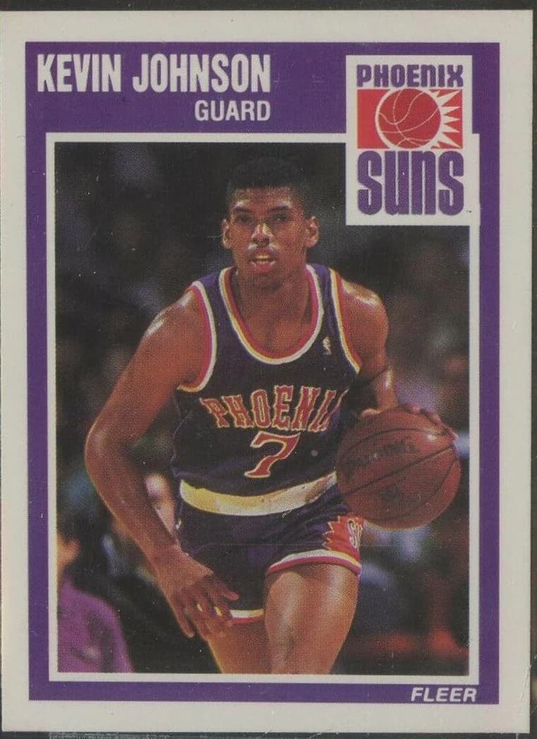 1989-90 Fleer Kevin Johnson #123 card front