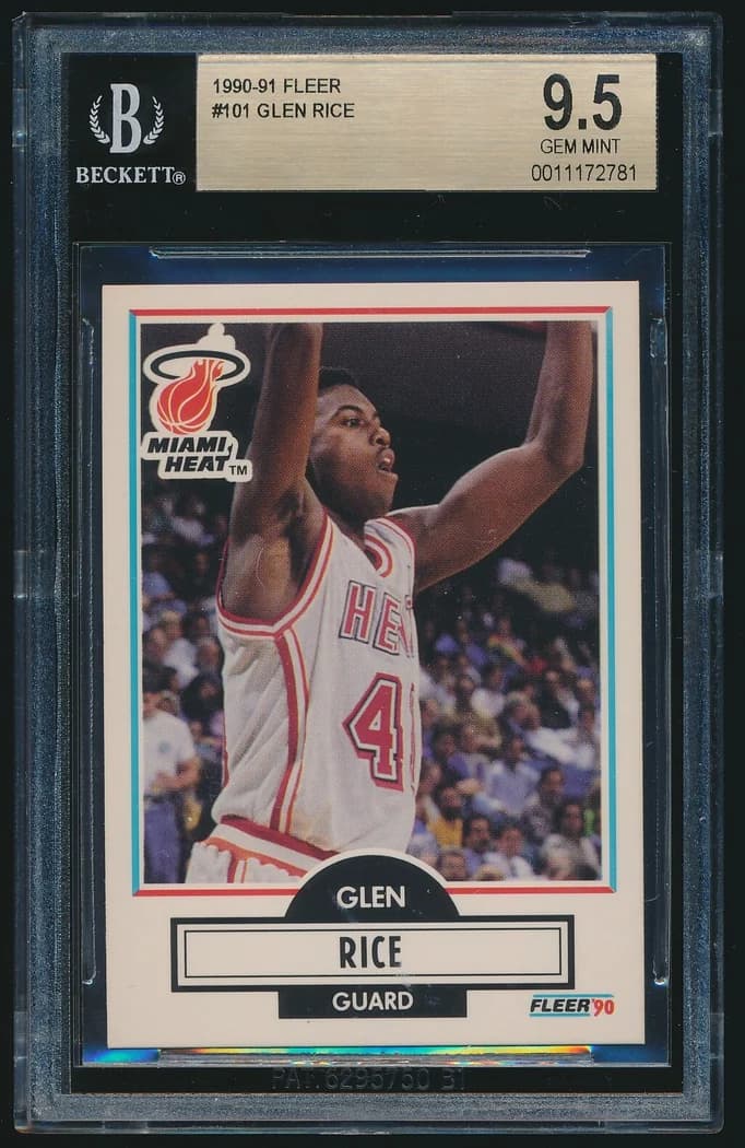 1990-91 Fleer Glen Rice #101 card front