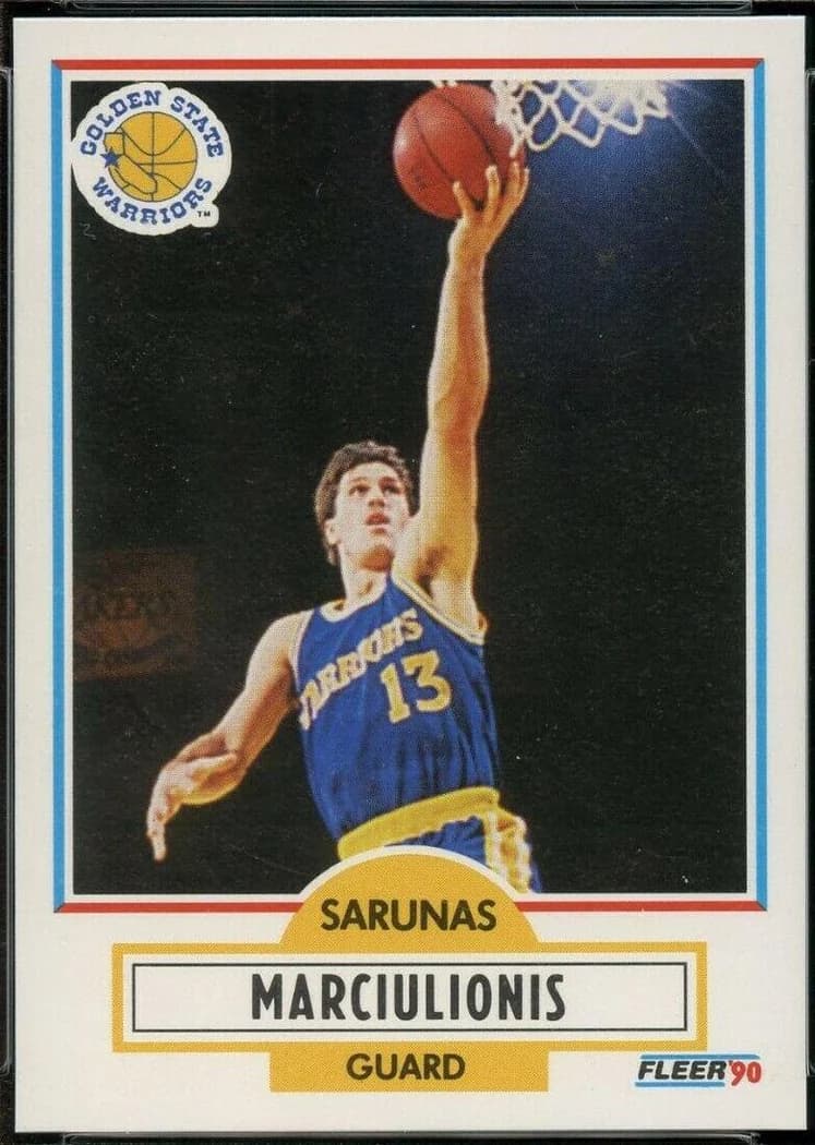 1990-91 Fleer Sarunas Marciulionis #65 card front