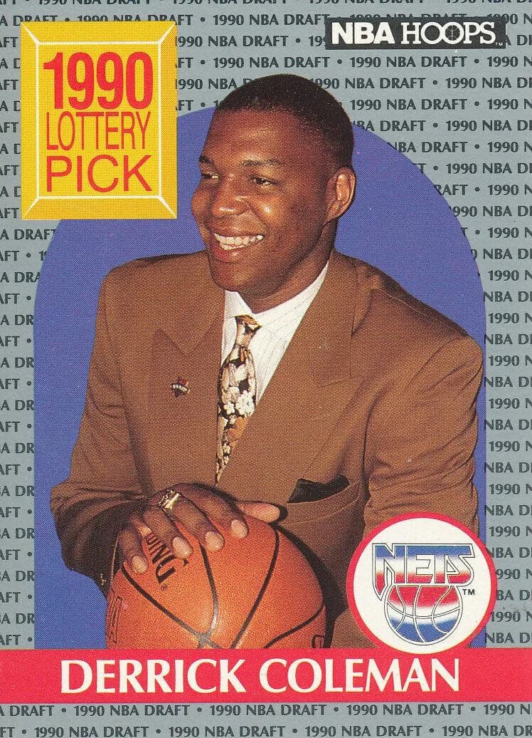 1990-91 Hoops Derrick Coleman #390 card front