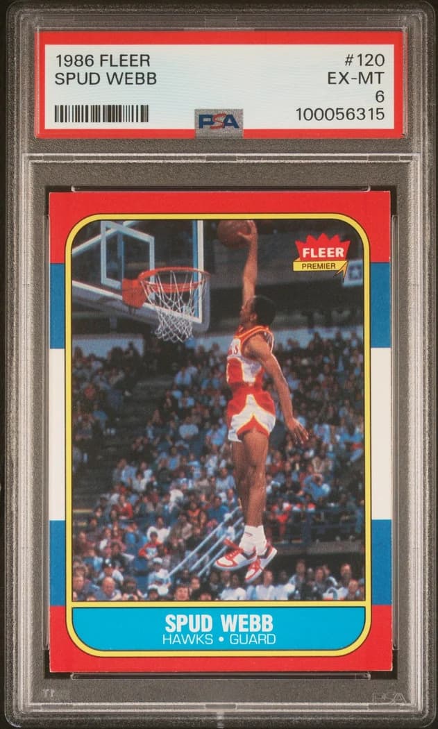 1986-87 Fleer Spud Webb #120 card front