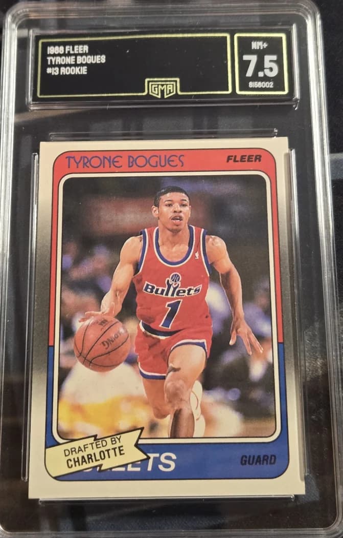 1988-89 Fleer Tyrone Bogues #13 card front